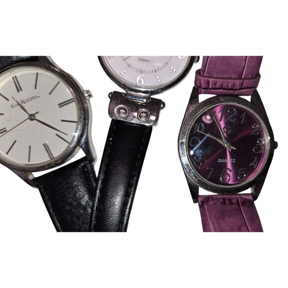 Set Of 5 Quartz Wrist Watches Embassy Kim Rogers Bracelet Wrist Band Read - Picture 6 of 12